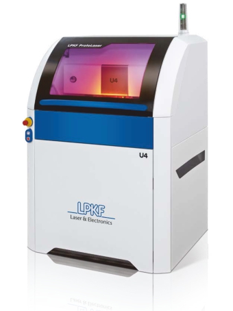 LPKF ProtoLaser U4 - UV lasersystem med ett brett bearbetningsspektrum för användning i utvecklingsmiljöer.